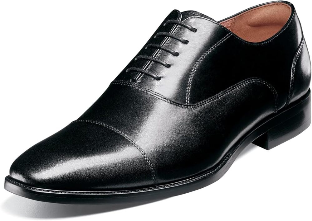 Men's Shoes - Florsheim Black Sorano Lux Cap Toe Oxford - Size 10